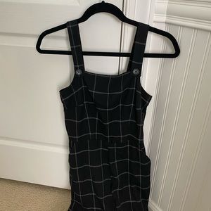 Window pane printed jumpsuit